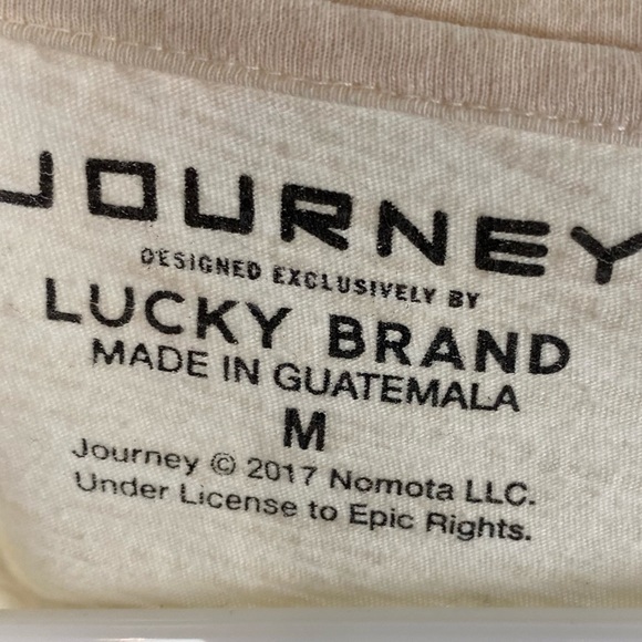 Journey x Lucky Brand Don’t Stop Believing Retro Baseball Tee Womens Size Medium - Picture 6 of 7